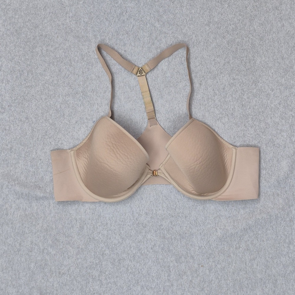 Thirdlove Women Bra 38C Beige 24/7 Classic Racerback Front Closure Underwired